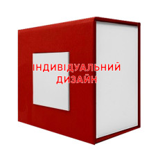 Подарункова картонна коробочка для годинника червоно-біла Індивідуальний дизайн