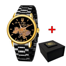 Годинник наручний Awarder 022 Black-Gold Mechanic Metall Не Забуду Дім