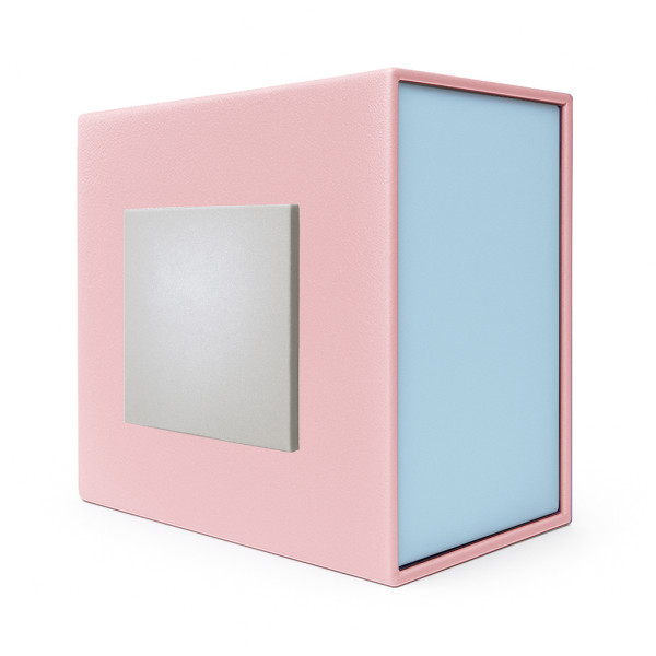 Подарункова картонна коробочка для годинника рожево-блакитна