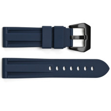 Ремінець для годинника 3001 Silicone Blue-Black 24 мм.