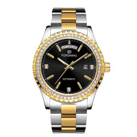 Forsining 6919 Silver-Gold-Black Steel