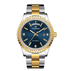 Forsining 6919 Silver-Gold-Blue Steel