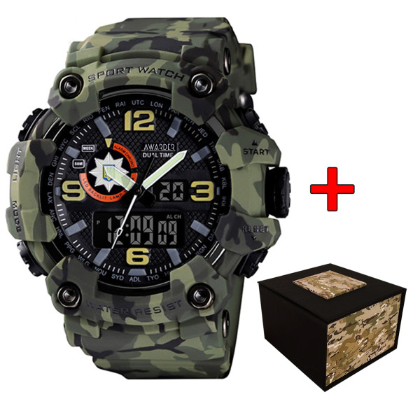 Годинник наручний Awarder 002  Поліція Camo Green