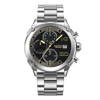 Годинник наручний Awarder 016 Silver-Black Steel