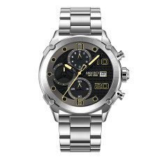 Годинник наручний Awarder 016 Silver-Black Steel