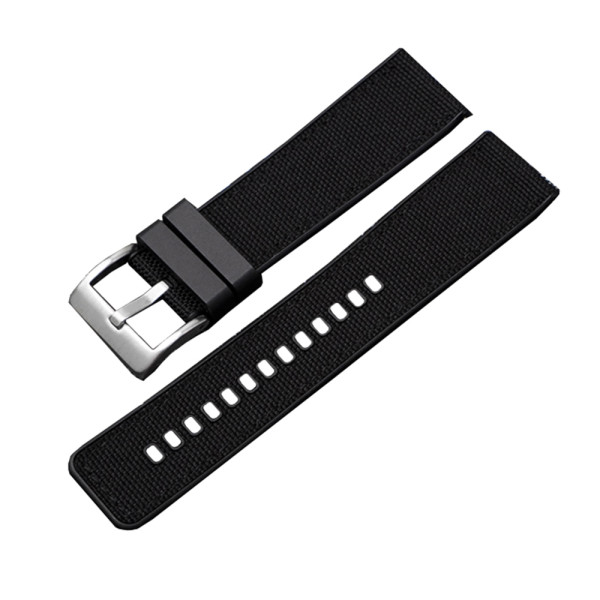 Ремінець нейлоновий 3013 Black-Silver