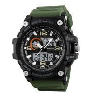 Годинник наручний Awarder 012 ССО Чорні з зеленим  + Коробка
