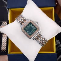 Cartier Rose Gold-Silver-Green 29x31 Rep