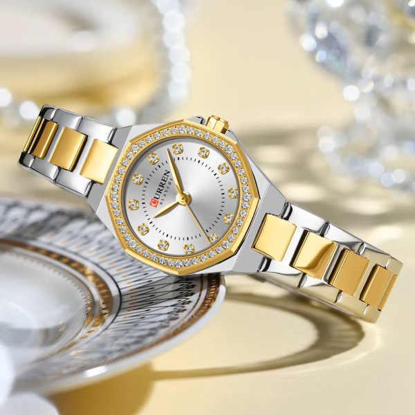 Curren 9100 Silver-Gold-White