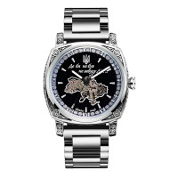 Годинник наручний Awarder 021-3D  Де би не був Silver-Black Steel