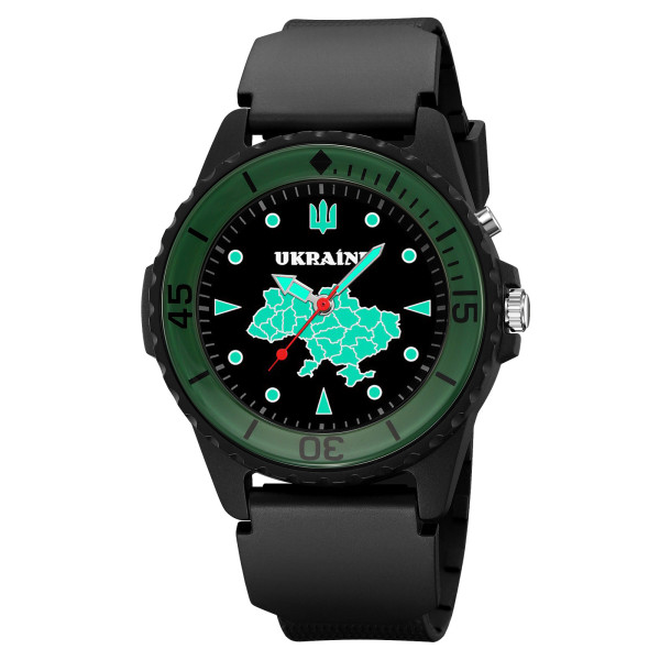 Годинник наручний Awarder 031 Ukraine Black-Green