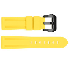 Ремінець для годинника 3001 Silicone Yellow-Black 24 мм.