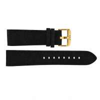 Ремінець для годинника Skmei 22 мм Нубук Чорний-Золото