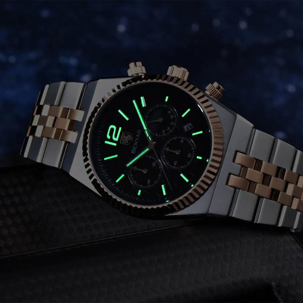 Benyar BY-5225 Silver-Rose Gold-Black