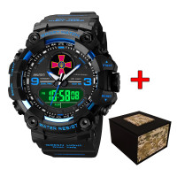 Годинник наручний Awarder 001BUDZSU ЗСУ Чорні з синім + Коробка.