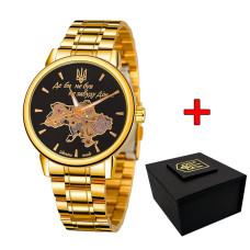 Годинник наручний Awarder 022 Gold-Black Mechanic Metall Не Забуду Дім