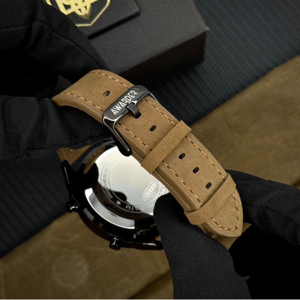 Годинник наручний Awarder 017 Тризуб золото  Black-Brown