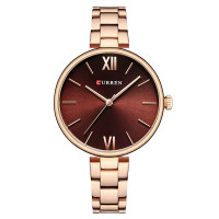 Curren 9017 Rose Gold-Red