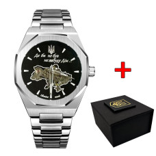 Годинник наручний Awarder Octagon Де би не був Silver-Black