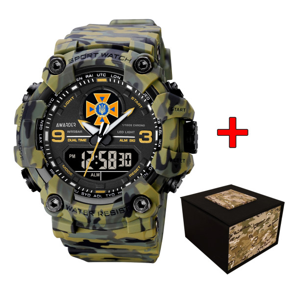 Годинник наручний Awarder 001 ДСНС Camo Green