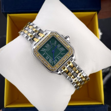 Cartier Silver-Gold-Green 29x31 Rep