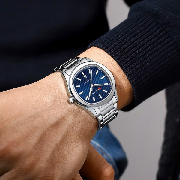 Curren 8474 Silver-Blue