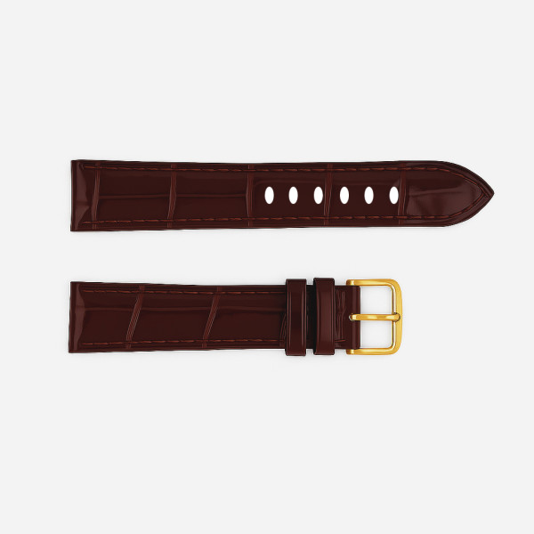 Ремінець для годинника 3017 Brown-Gold