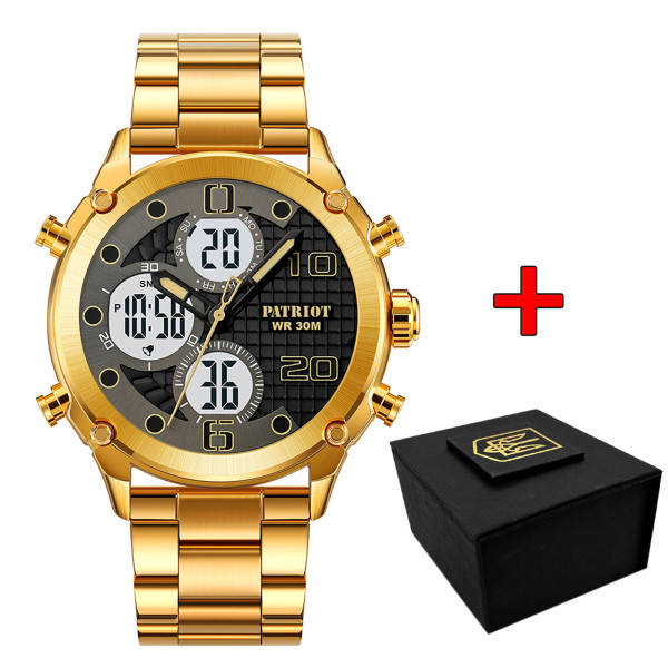 Годинник наручний Patriot 017 Gold-White Steel