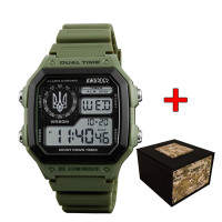 Годинник наручний Awarder 010AGUASI Тризуб срібло Зелені + Коробка