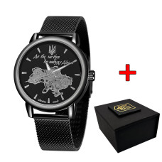 Годинник наручний Awarder 022 All Black Mechanic Mesh Не Забуду Дім