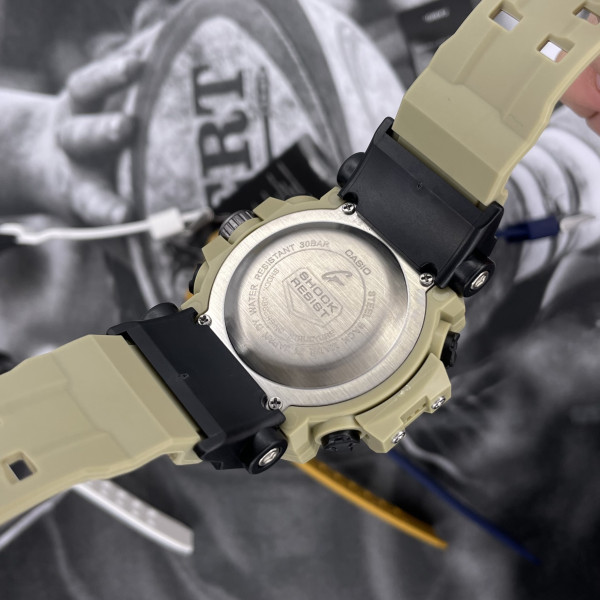 Casio 1990 Khaki-Black-Khaki Rep