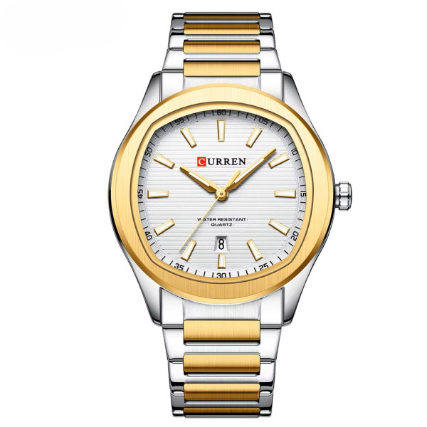 Curren 8474 Silver-Gold-White