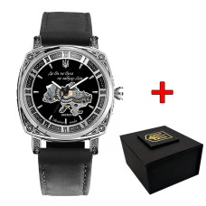 Годинник наручний Awarder 021-3D Де би не була Silver-Black-Black Leather
