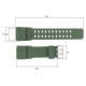 Ремешок для часов Skmei 1356/1358 Army Green