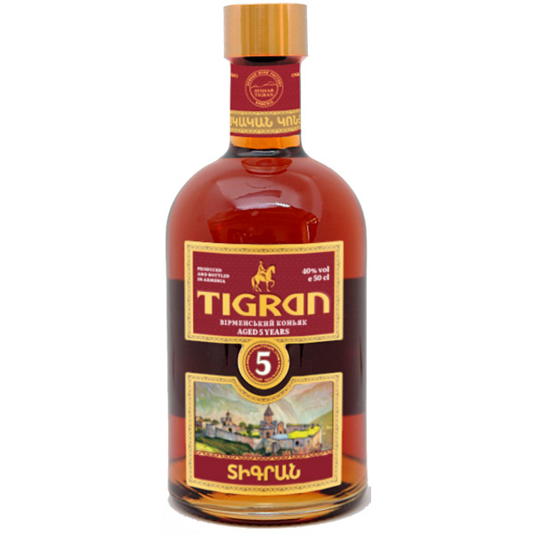 Коньяк Тигран 5 лет выдержки 0.5 л, 4820154090100, Tigran