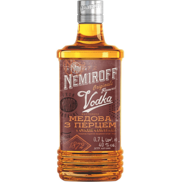 Настоянка Nemiroff Українська медова з перцем 0.5 л 40% 