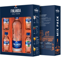 Горілка Finlandia 0.5 л 40% + 4 смакові мініатюри