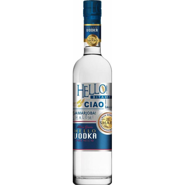 Водка Shabo Hello Vodka Premium 0.5 л 40%, 4820070403763, ООО «Промышленно-торговая компания Шабо»