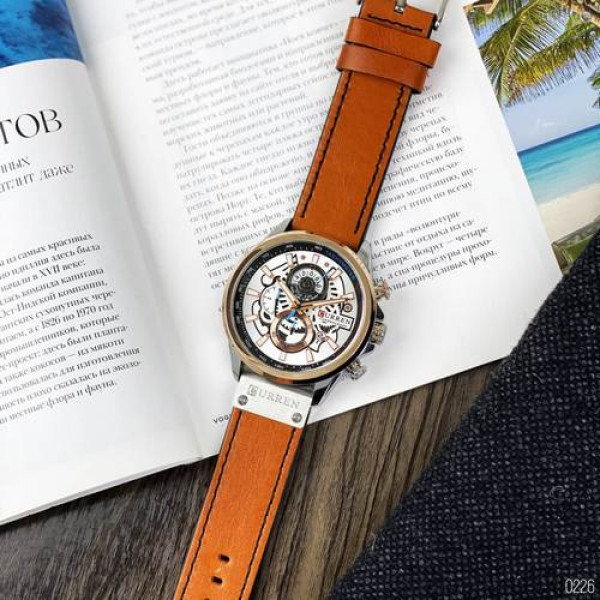 Curren 8380 Silver-Cuprum-Brown, 1008-0226, Curren