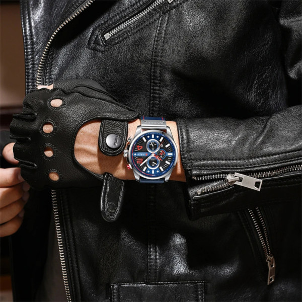 Curren 8393 Silver-Blue