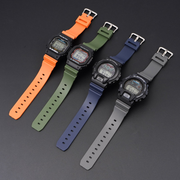 Ремінець для Casio G-Shock DW-5600/6900/G-5600/GW-M5610 Gray Silver