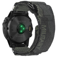 Ремінець для годинника Hemsut HGA131 Military Velcro Garmin Camo Black 20 mm
