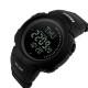 Skmei 1231BK All Black Smart Watch + Compass