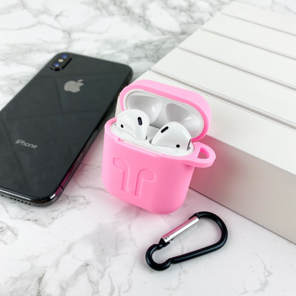 Чехол Airpods 1/2 Silicone Case Pink