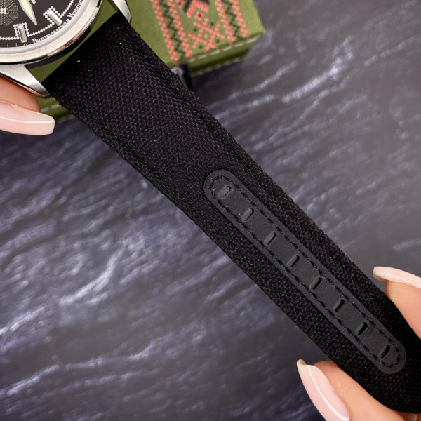 Годинник наручний Awarder Embroidery Silver-Army Green Black Automatic 10ATM