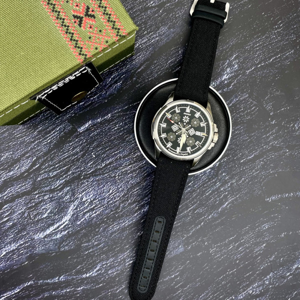Годинник наручний Awarder Embroidery Silver-Army Green Black Automatic 10ATM