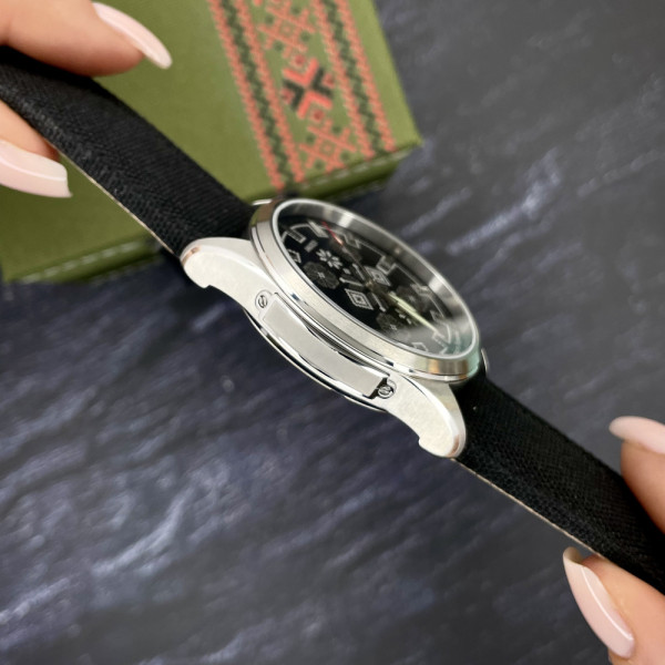 Годинник наручний Awarder Embroidery Silver-Army Green Black Automatic 10ATM