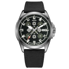 Годинник наручний Awarder Embroidery Silver-Army Green Black Automatic 10ATM