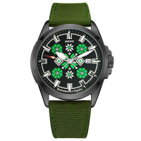 Часы наручные Awarder Embroidery Black-Green Green Automatic 10ATM