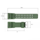 Ремінець для годинника Skmei 1283/1277/1384 army green